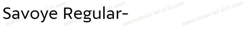 Savoye Regular字体转换